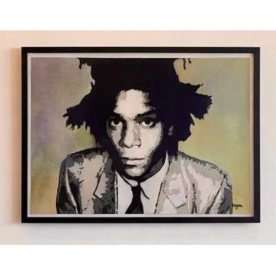 Jean- Michel Basquiat - Hand Sprayed Portrait